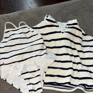 Ralph Lauren Navy and White Striped Set